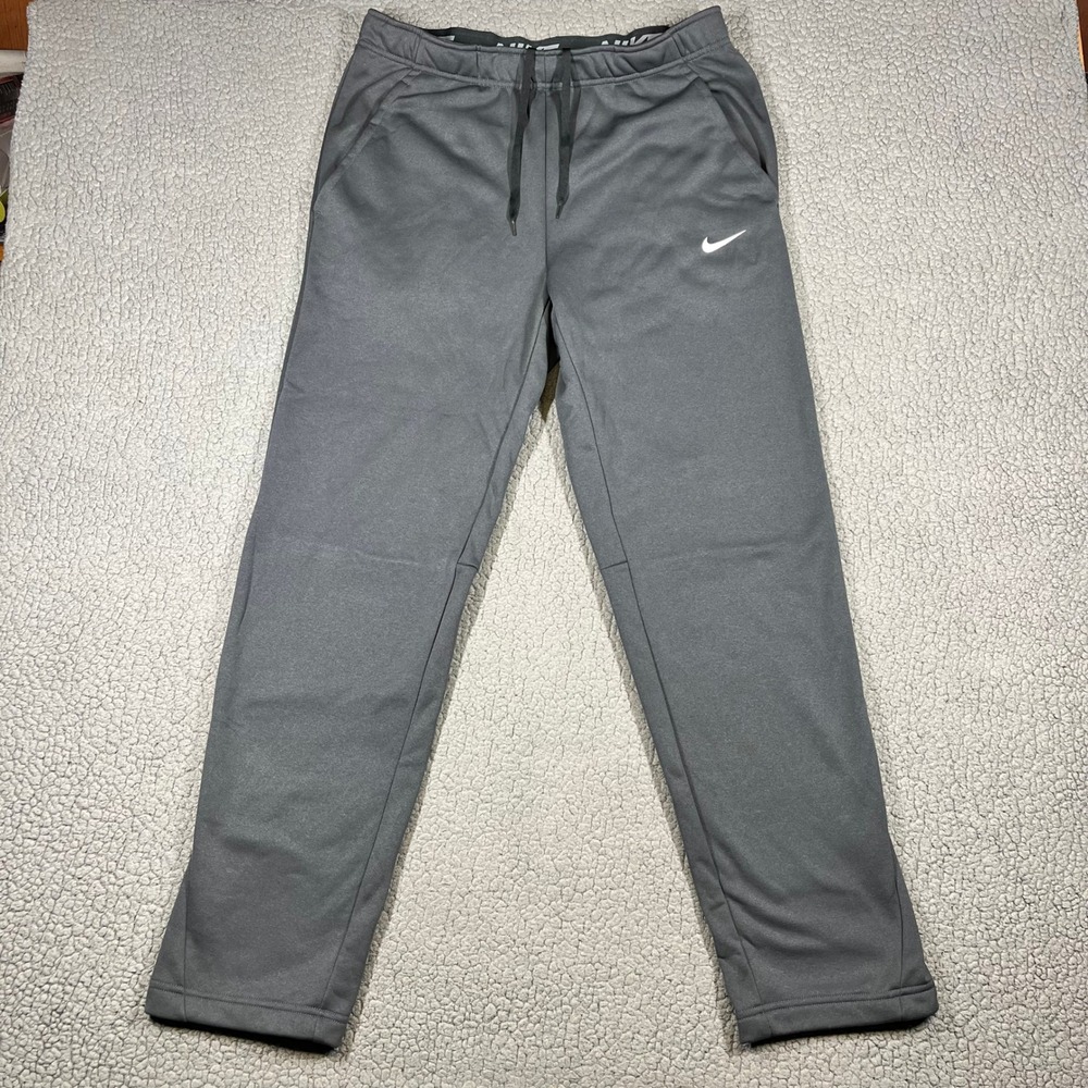 Nike Pants Men M Dri-FIT Fleece Training Joggers Gray Activewear CN9483-060